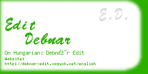 edit debnar business card